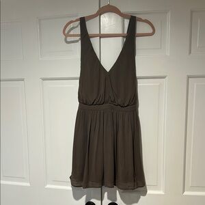 Tobi Olive and Brown Sleeveless Dress